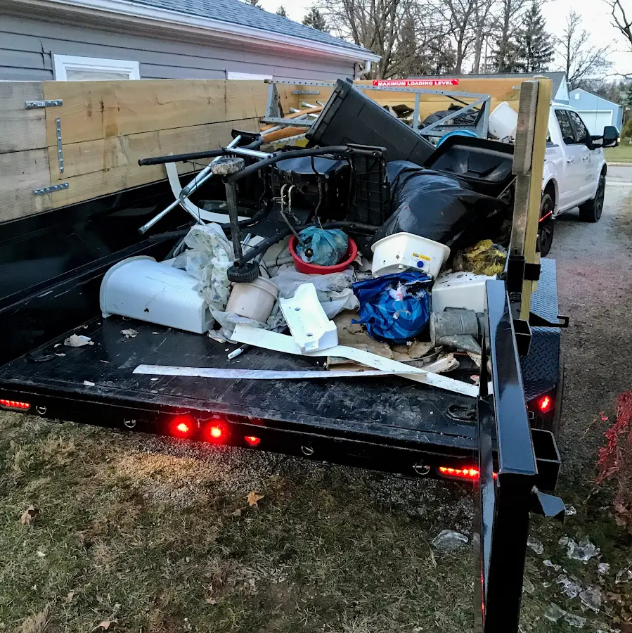 Roll-off dumpster delivered to a residential driveway in Shady Side